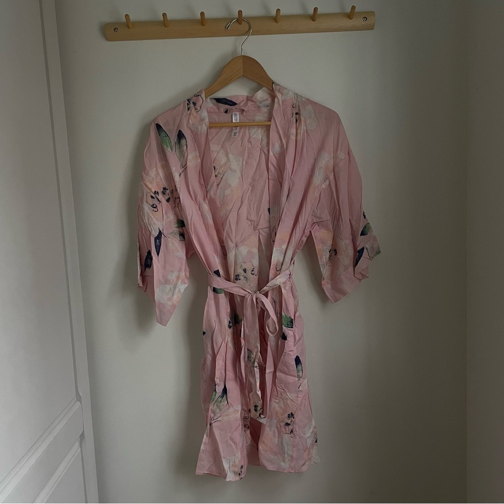 Floral Pink Kimono Robe